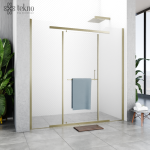 BRONZE-MOKKA Pimli Pivot İki Duvar Arası Duşakabin