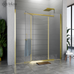 GOLD Pimli Pivot İki Duvar Arası Duşakabin - Görsel 2